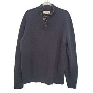 Frederik Anderson Copenhagen Sweater 1/4 Button Zip Pullover Mens Size Large